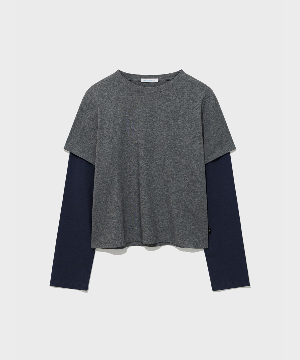 로우클래식(LOW CLASSIC) Lc LAYERED TEE_CHARCOAL MELANGE [LC263TS04MC]