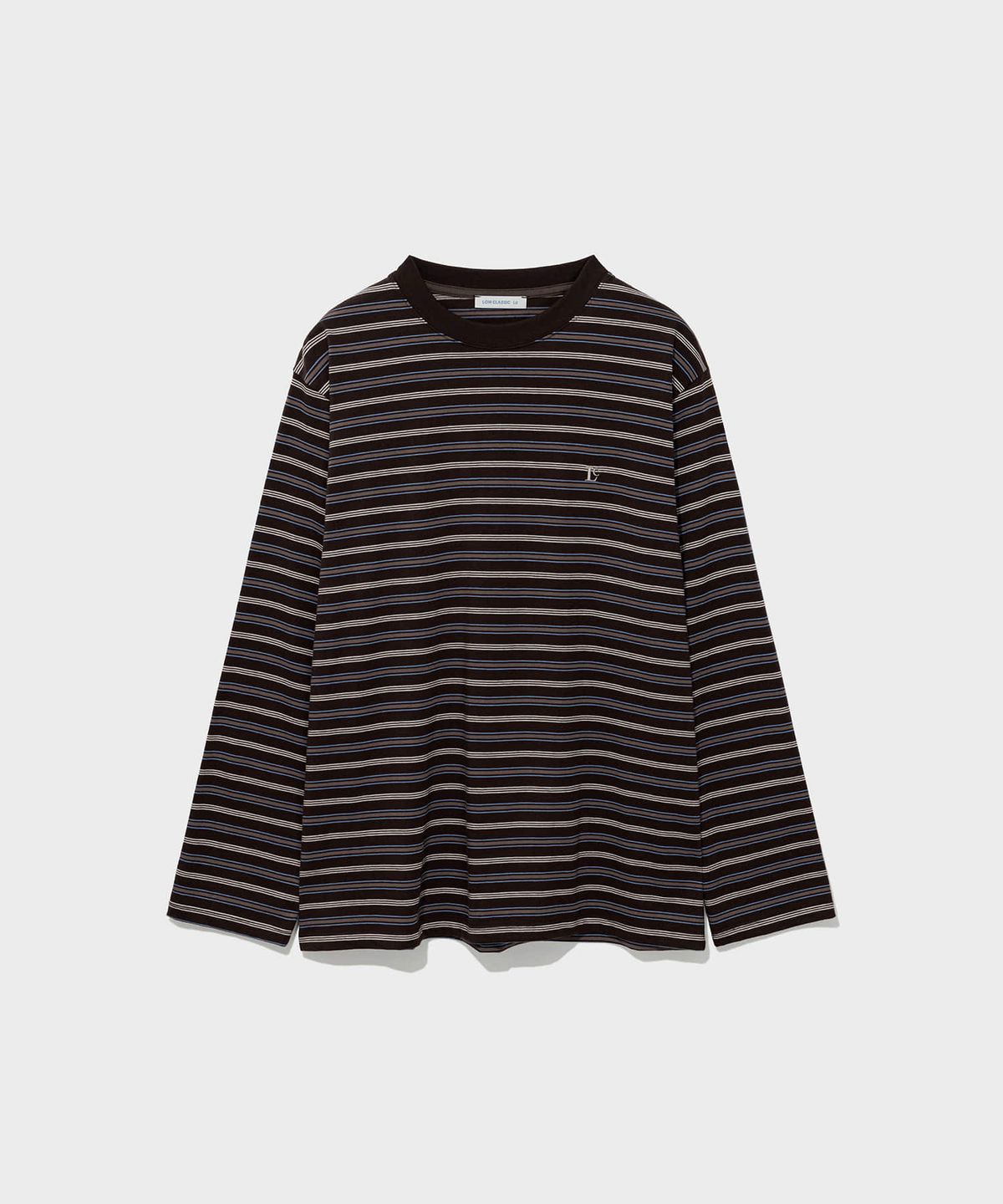 로우클래식(LOW CLASSIC) LONG SLEEVE STRIPED T-SHIRT_BROWN [LC267TS16BR]