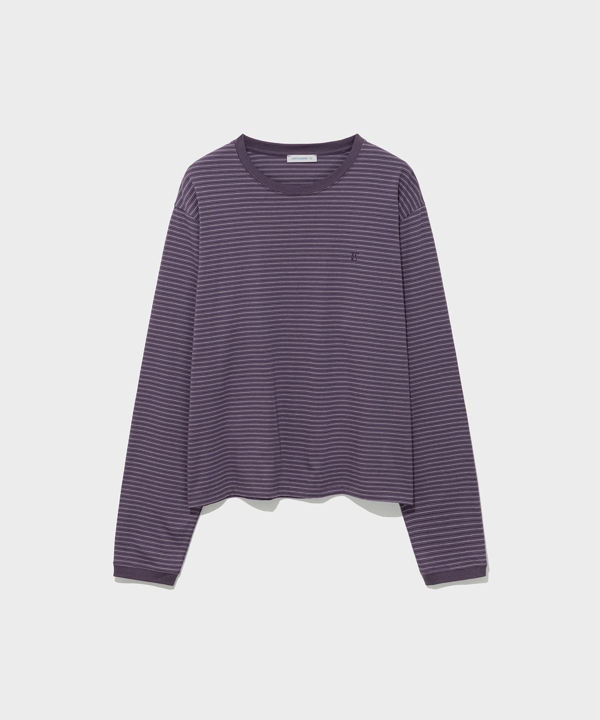 로우클래식(LOW CLASSIC) STRIPED REGULAR-FIT TEE_PURPLE [LC267TS09PP]