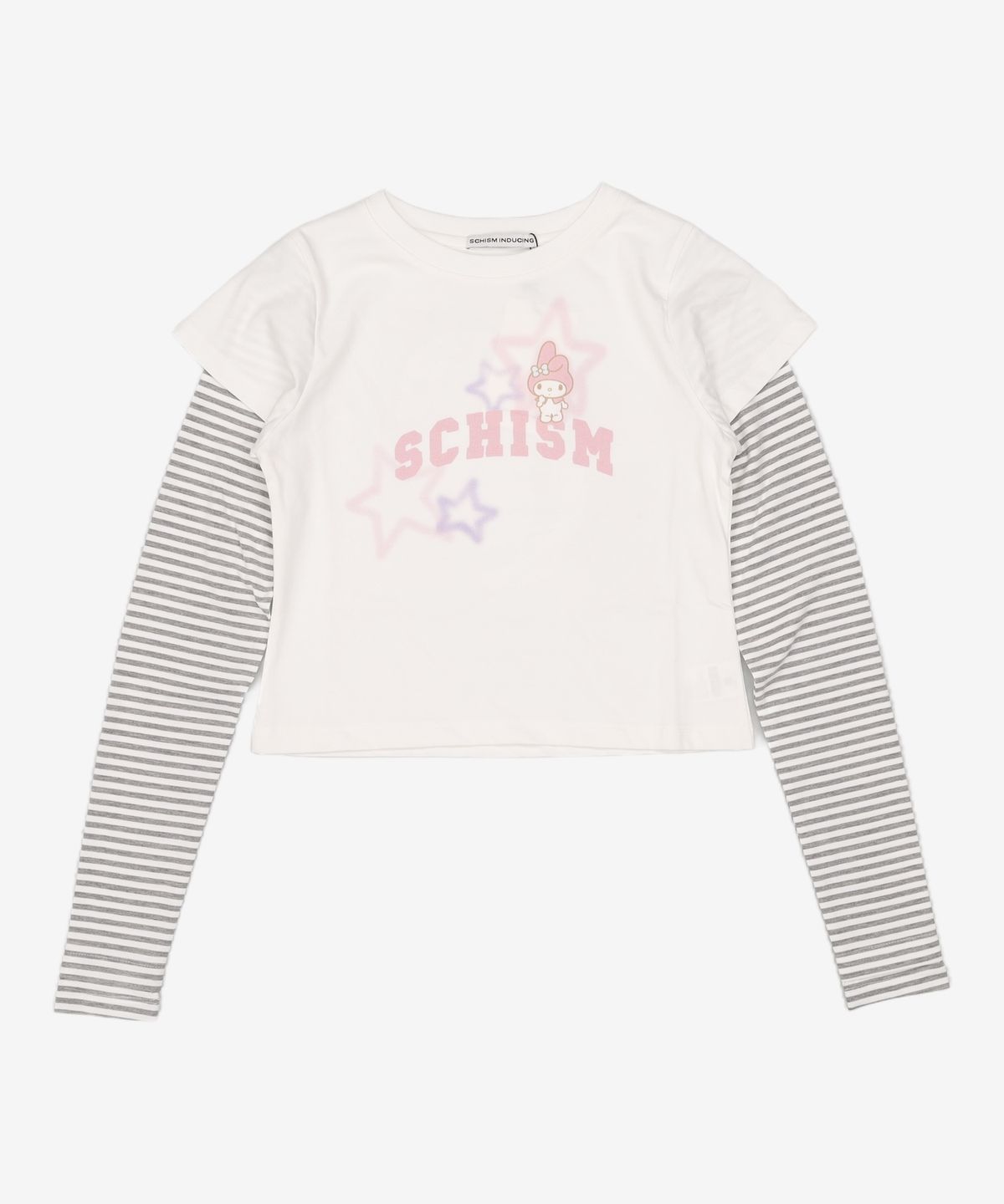 스키즘 인듀싱(SCHISM INDUCING) SANRIO CHARACTERS TAGGING LS TEE IVORY FREE