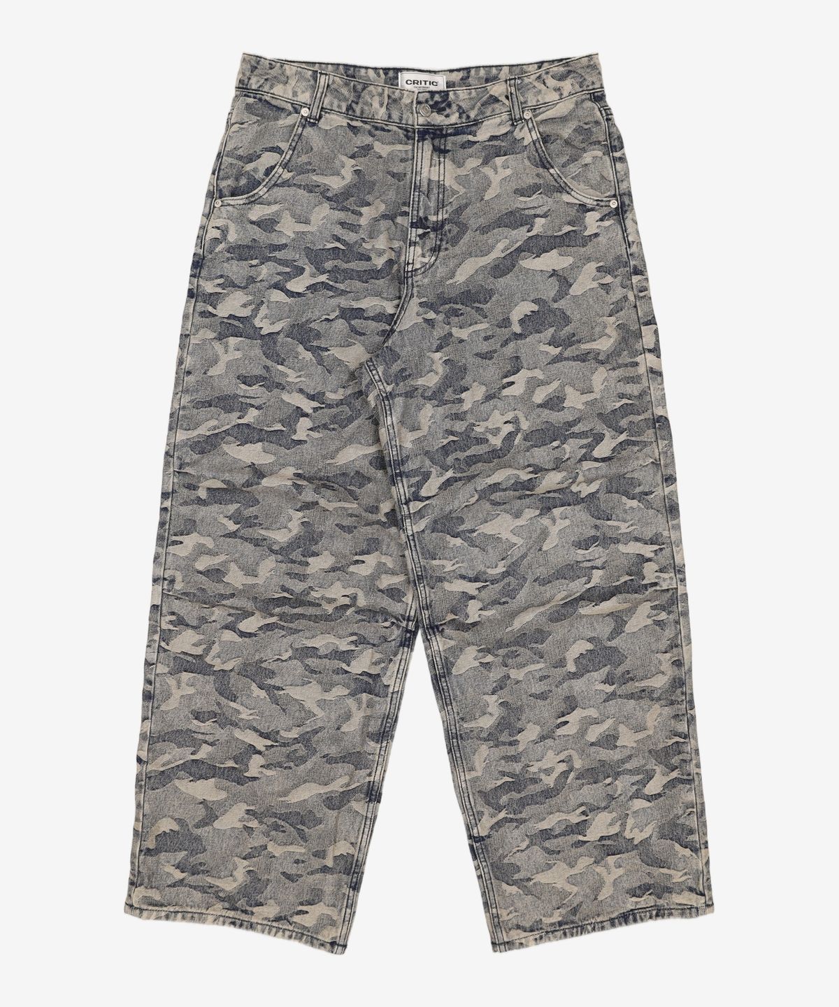 크리틱(CRITIC) CAMO WASHING 4 TUCK SET UP DENIM PANTS BEIGE L