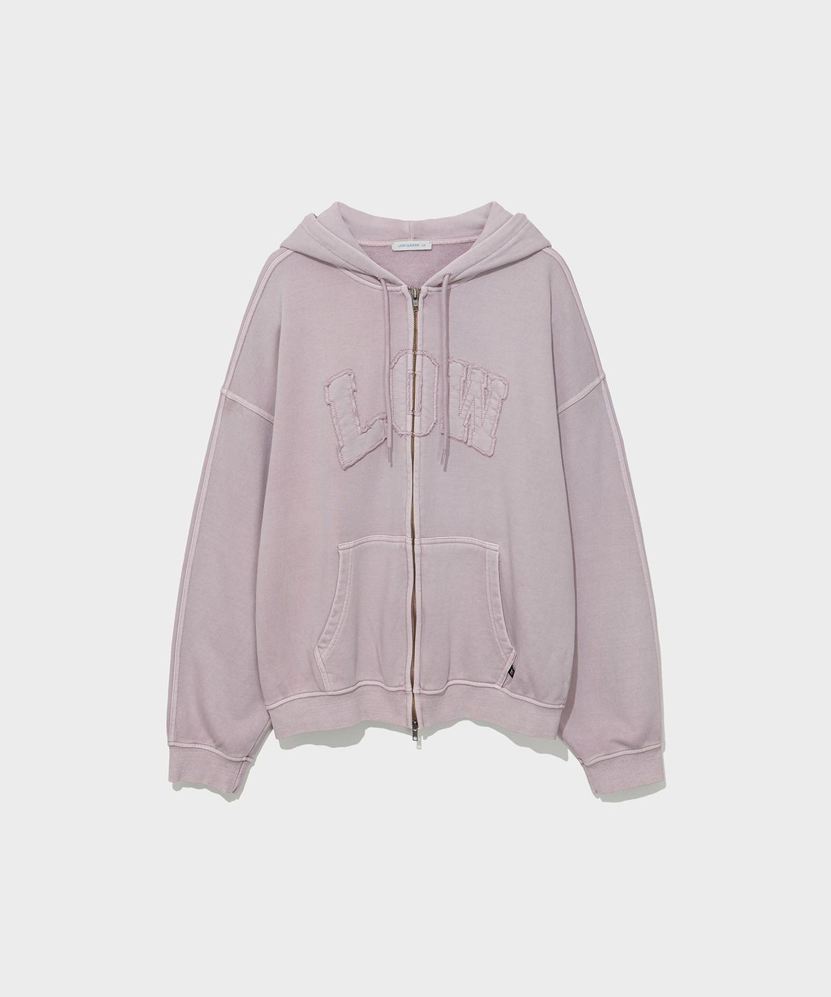 로우클래식(LOW CLASSIC) LOW WASHED ZIP-UP HOODIE_SOFT PINK [LC267TS13SF]