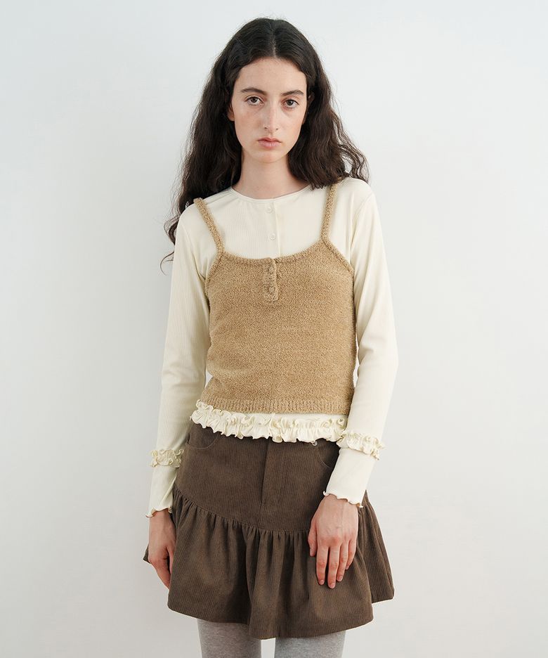 Glow Knit Bustier (Brown)