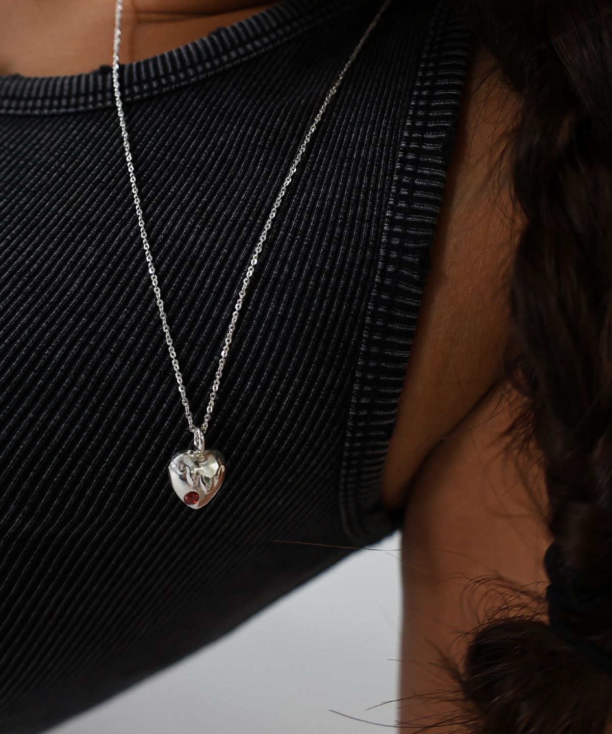 메리티(MERITY) [silver925] Heart melting pendant necklace