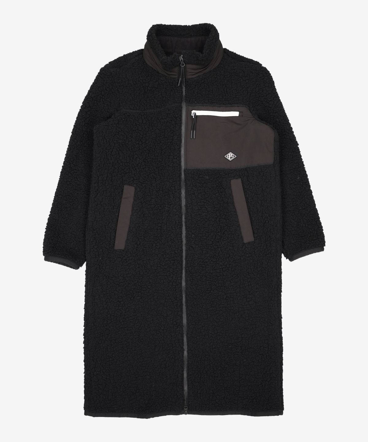 빈폴 스포츠(BEANPOLE SPORT) 블랙 여성 보아 플리스 롱 코트 (BO0939C135) 90