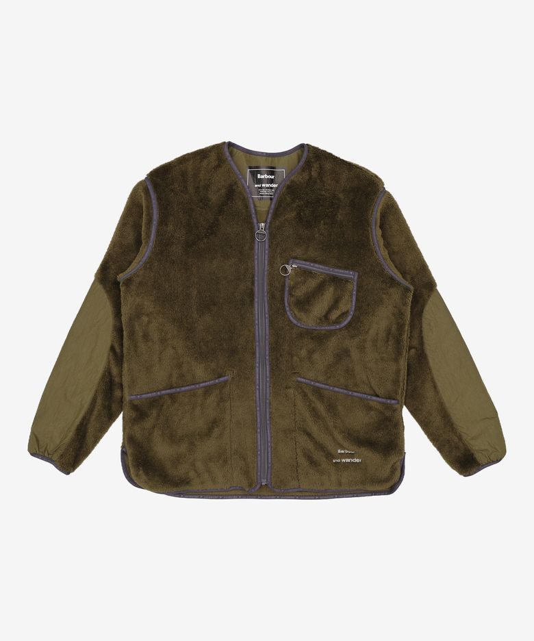 [BARBOUR X AND WANDER] 남성 카키 And Wander Fleece 자켓 (URJU2F005L3) L