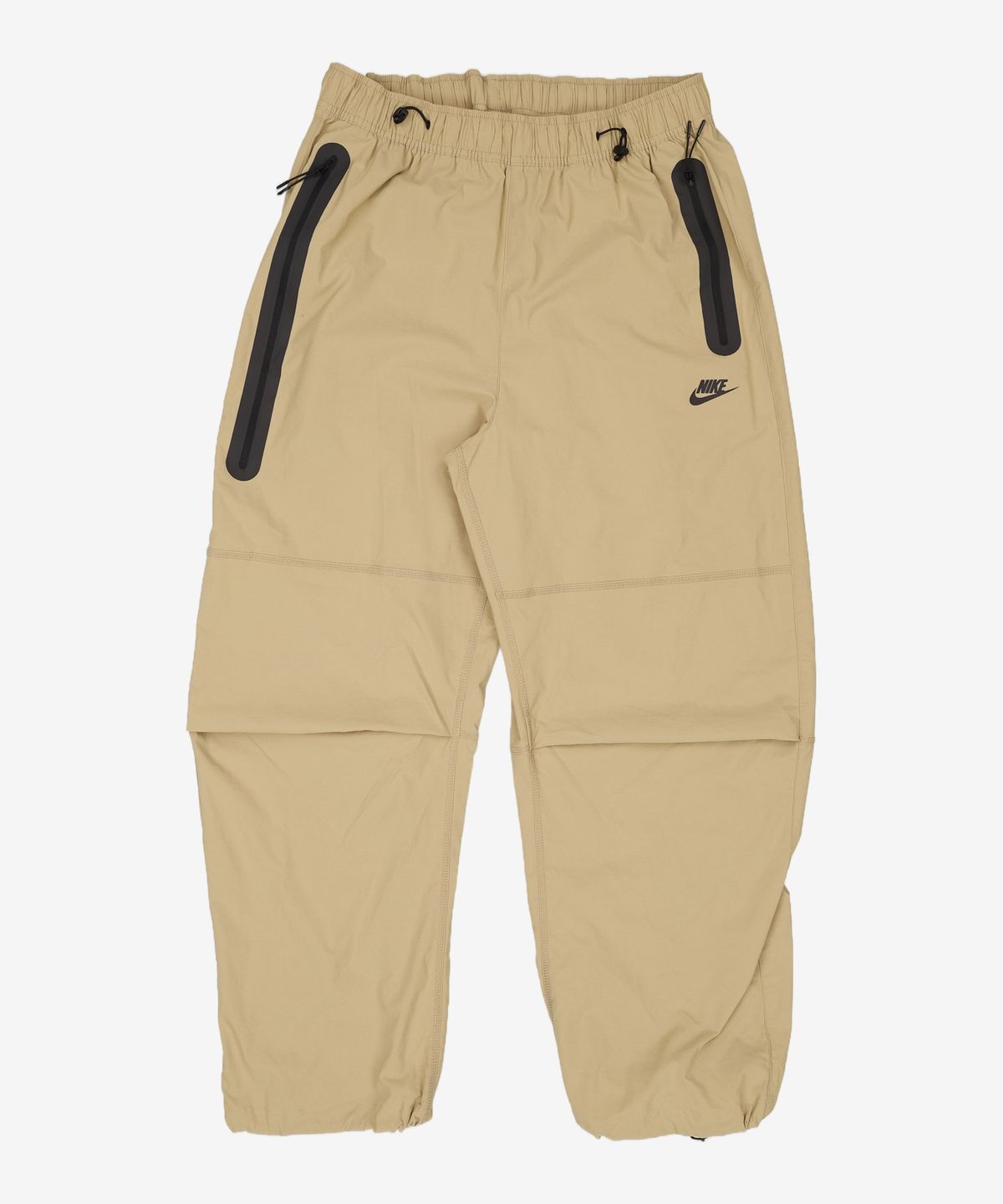 나이키(NIKE) 테크 우븐 오픈 헴 팬츠 M - 파라슈트 베이지:블랙 / HM7159-297 XL