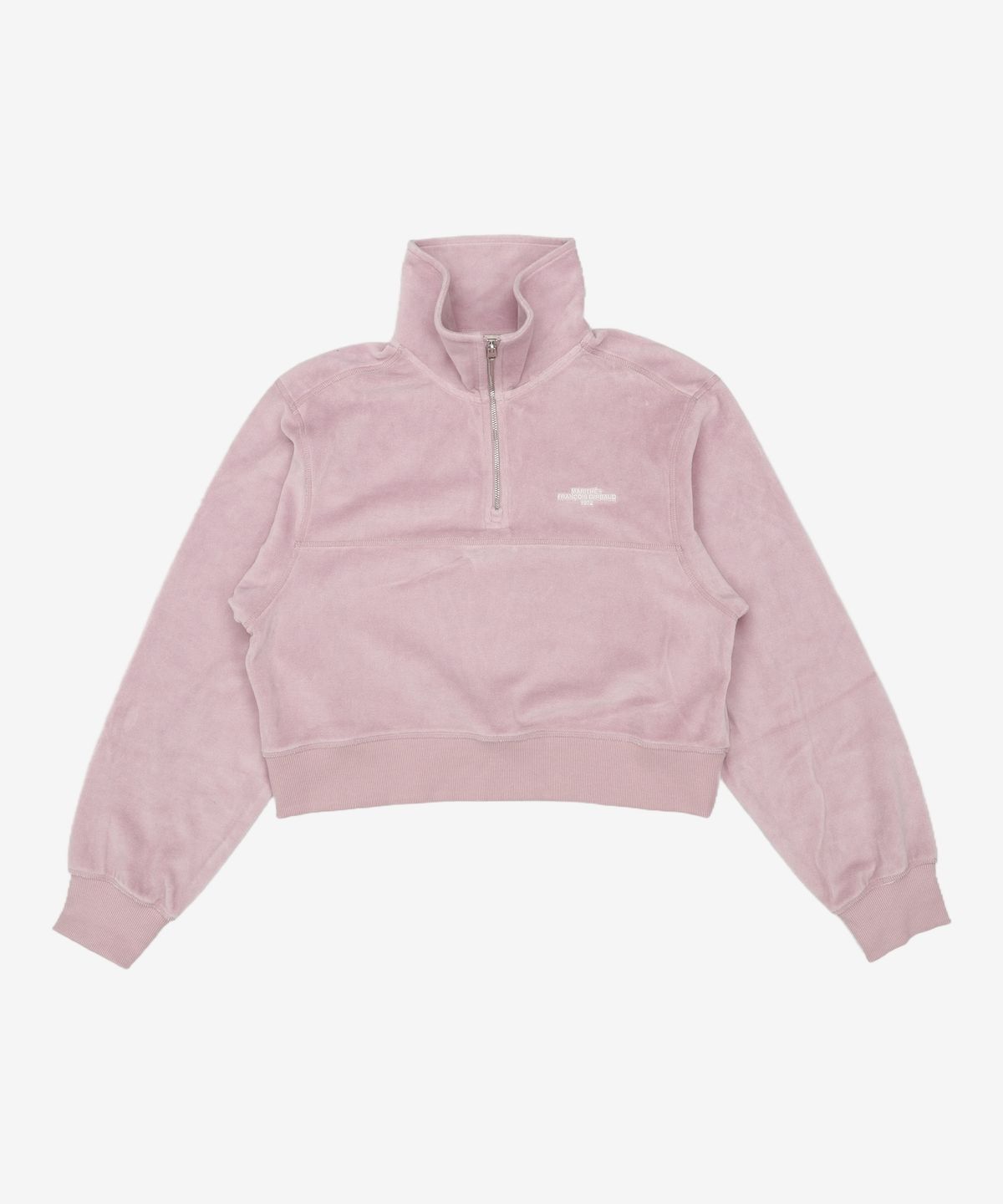 마리떼 프랑소와 저버(MARITHÉ + FRANҪOIS GIRBAUD) W LETTERING LOGO TERRY HALF ZIPUP SWEATSHIRT light purple M