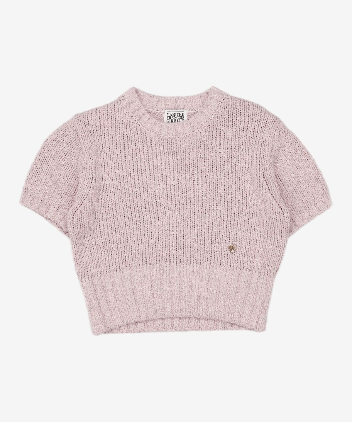 마리떼 프랑소와 저버(MARITHÉ + FRANҪOIS GIRBAUD) W CIRCLE LOGO BOUCLE KNIT pink OS