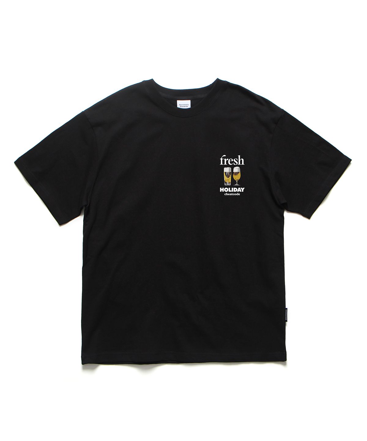 앱놀머씽(ABNORMALTHING) 프레시 오버핏 티셔츠 블랙 (FRESH T-SHIRT BLACK)