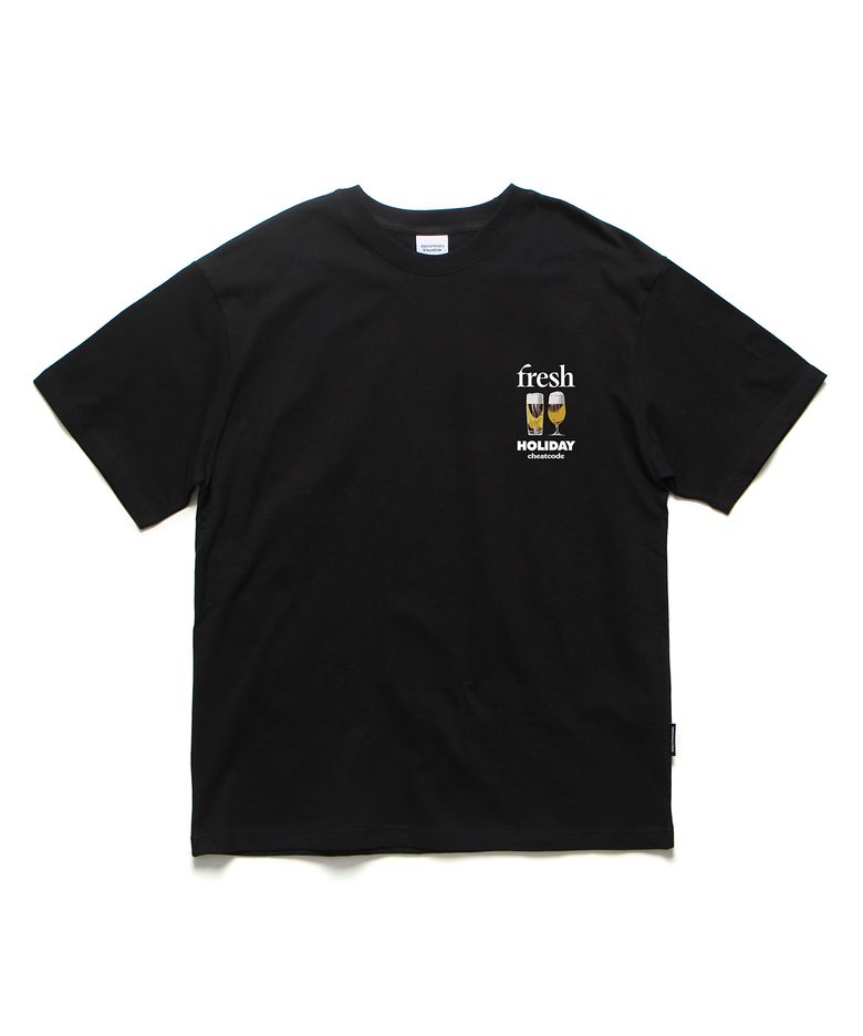 프레시 오버핏 티셔츠 블랙 (FRESH T-SHIRT BLACK)