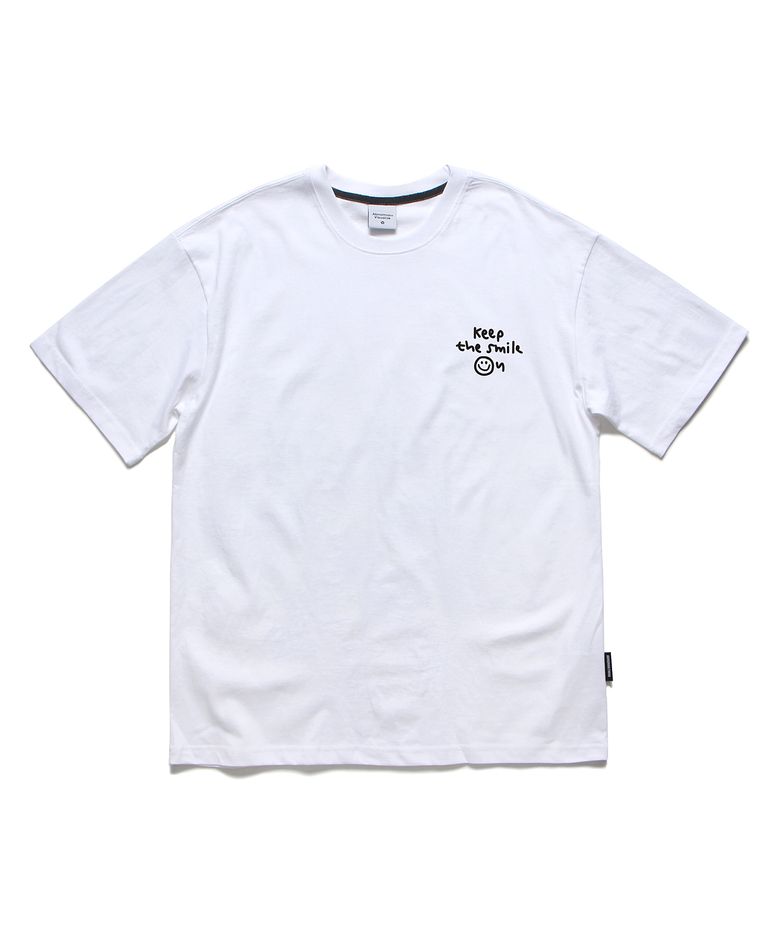 스마일온 오버핏 티셔츠 화이트 (SMILE ON T-SHIRT WHITE)