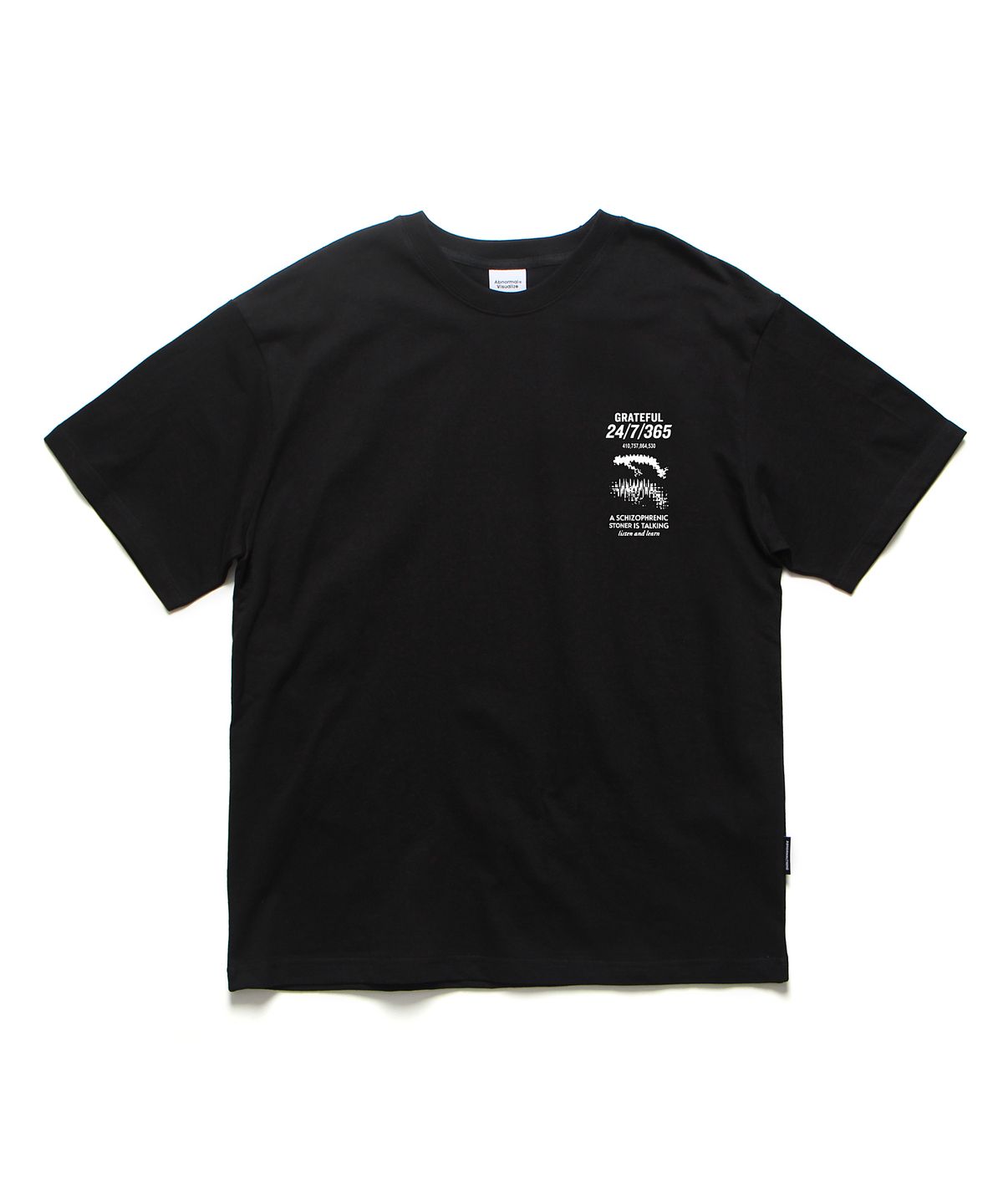 앱놀머씽(ABNORMALTHING) 휴먼 오버핏 티셔츠 블랙 (HUMAN T-SHIRT BLACK)