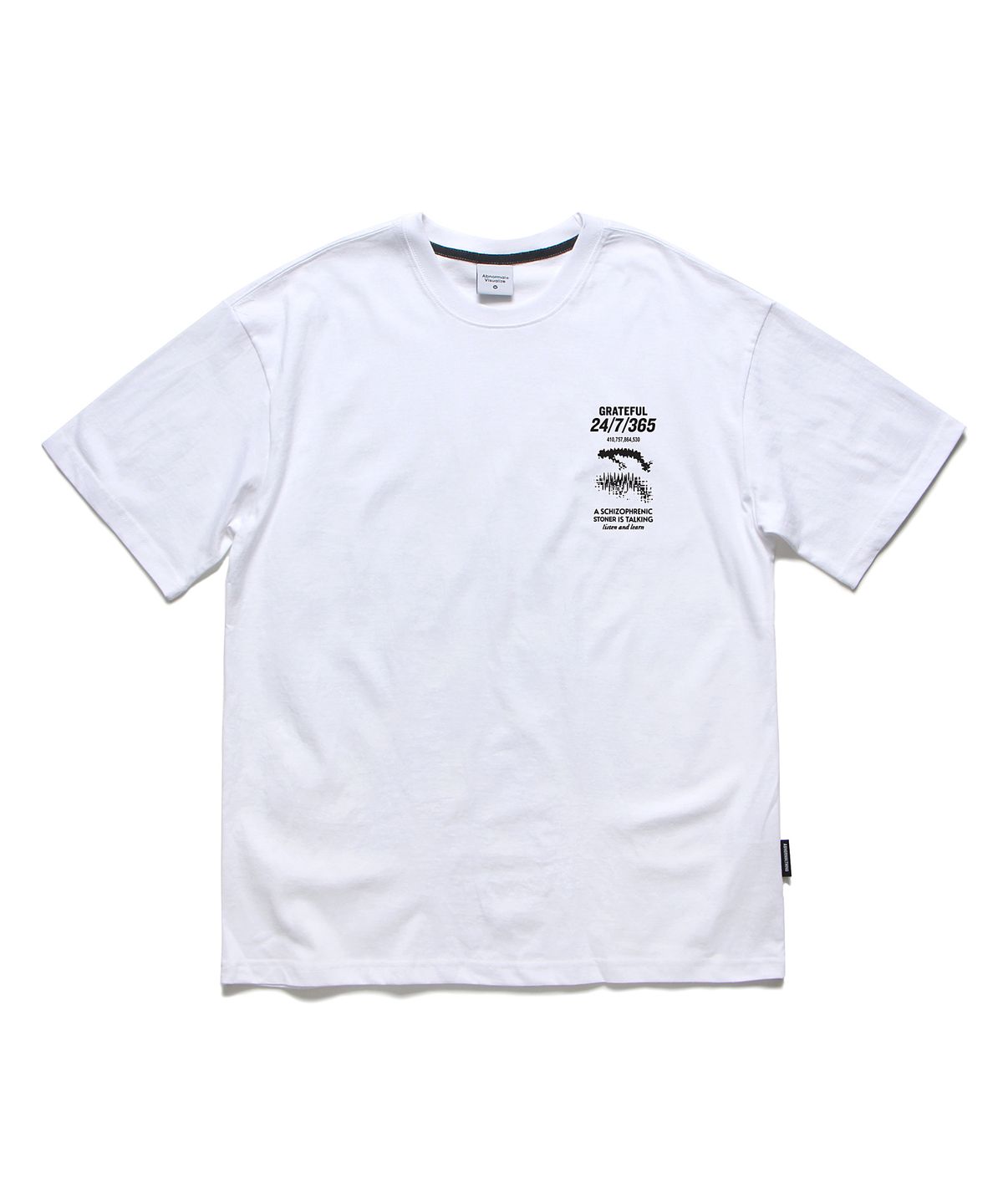 앱놀머씽(ABNORMALTHING) 휴먼 오버핏 티셔츠 화이트 (HUMAN T-SHIRT WHITE)