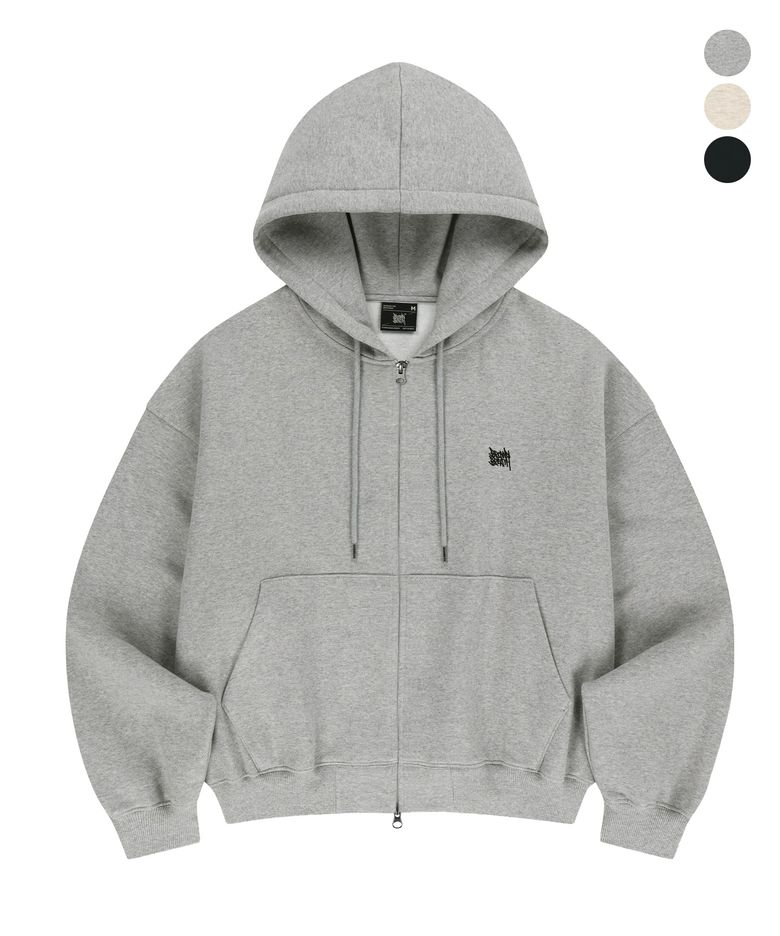 ESSENTIAL CROP TAG ZIP UP (3colors)
