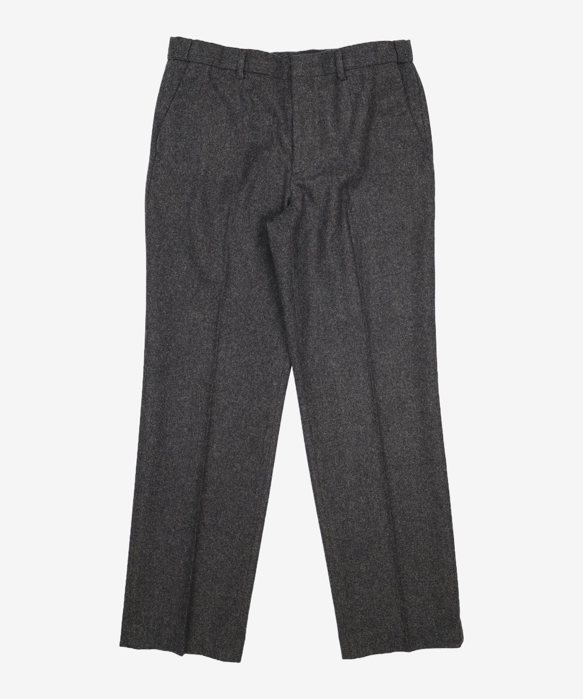 넌블랭크(NONBLANK) 울 플란넬 세미 와이드 핏 슬랙스_DARK GREY XL