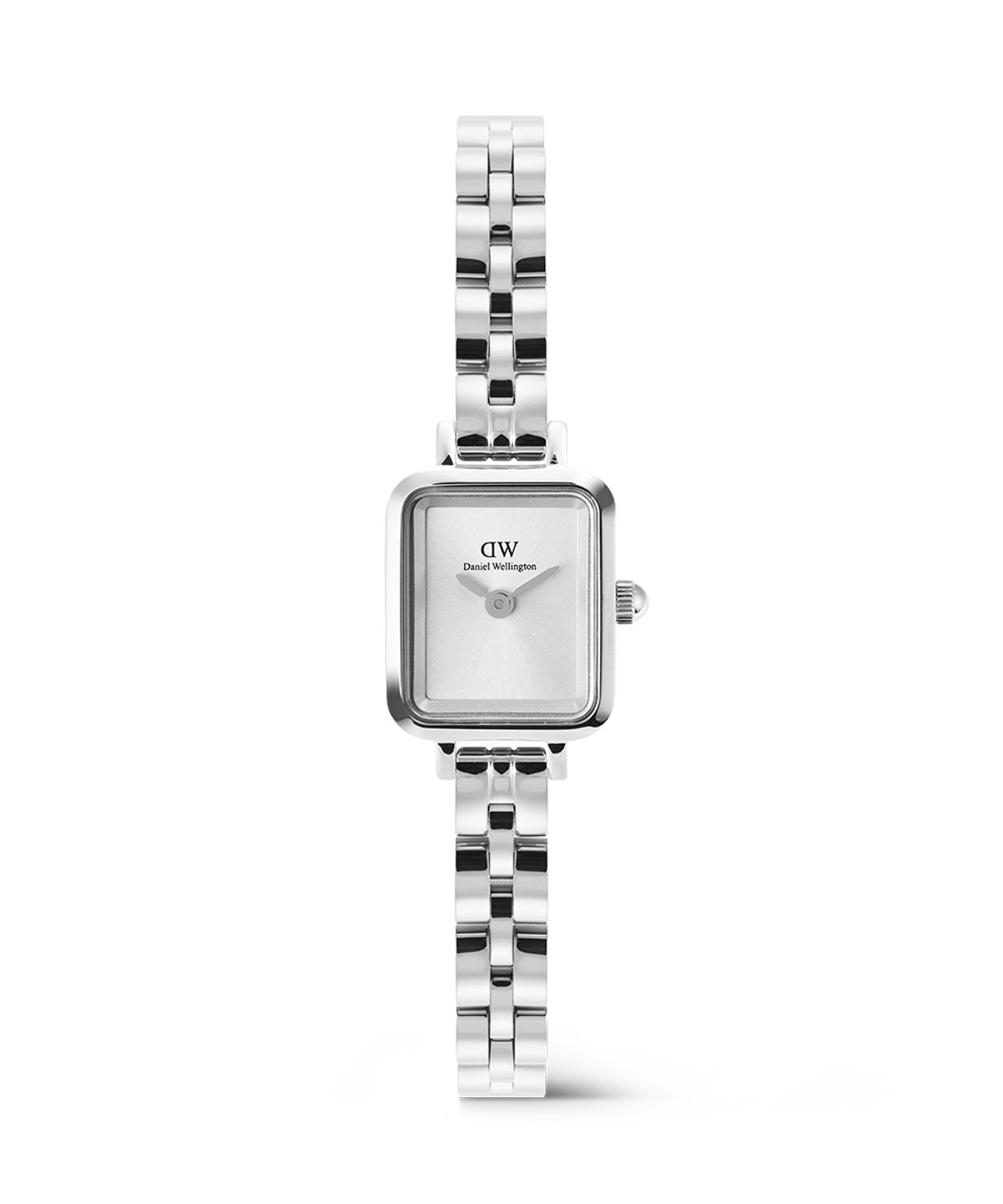 다니엘 웰링턴(DANIEL WELLINGTON) QUADRO MINI ARCH 3-LINK 메탈 실버 여자 데일리 패션시계