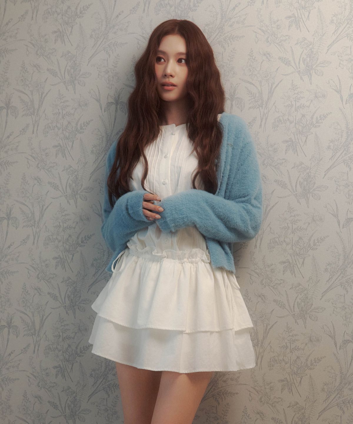 커버낫 우먼(COVERNAT WOMAN) 우먼 핀턱 프릴 원피스 아이보리