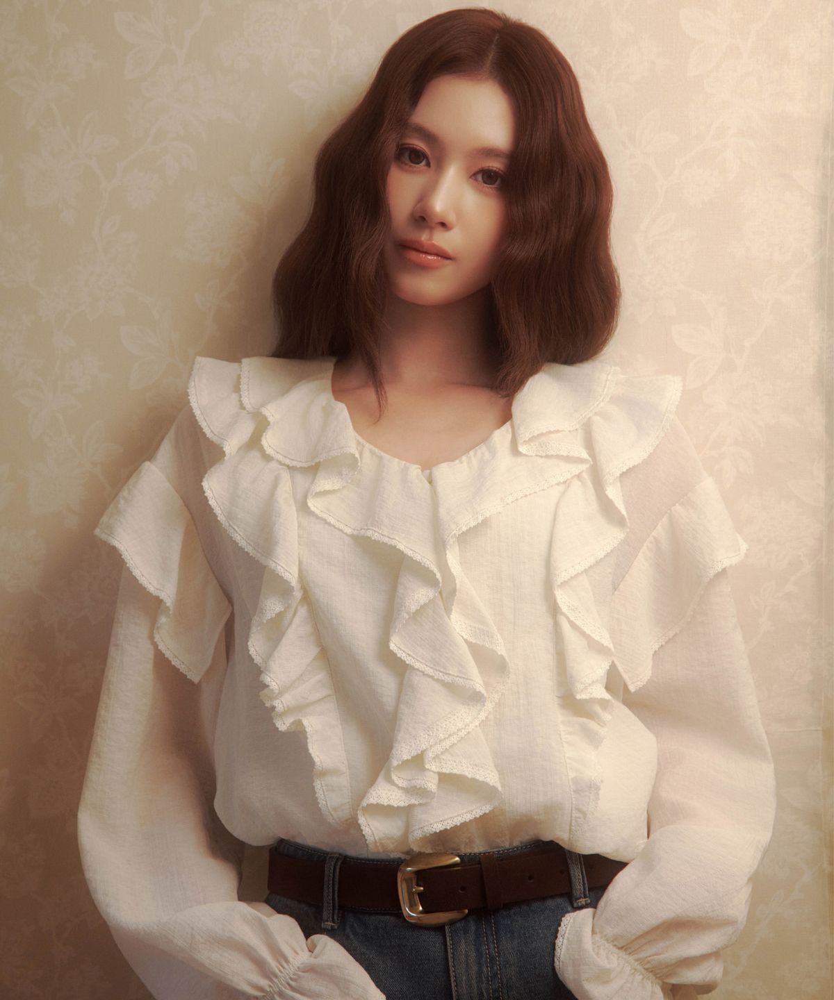 커버낫 우먼(COVERNAT WOMAN) 우먼 레이스 블라우스 아이보리