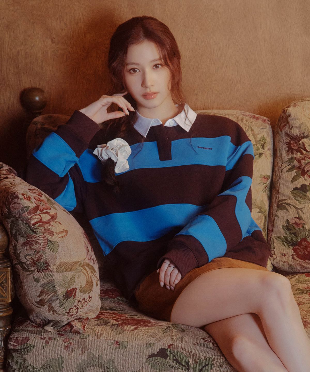 커버낫 우먼(COVERNAT WOMAN) 우먼 럭비 맨투맨 버건디
