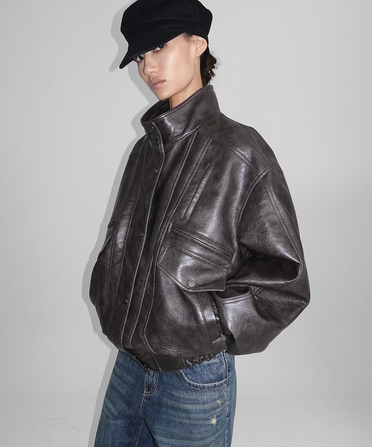 샌드릭(SANDRIC) LINE.02 vintage leather jacket_brown