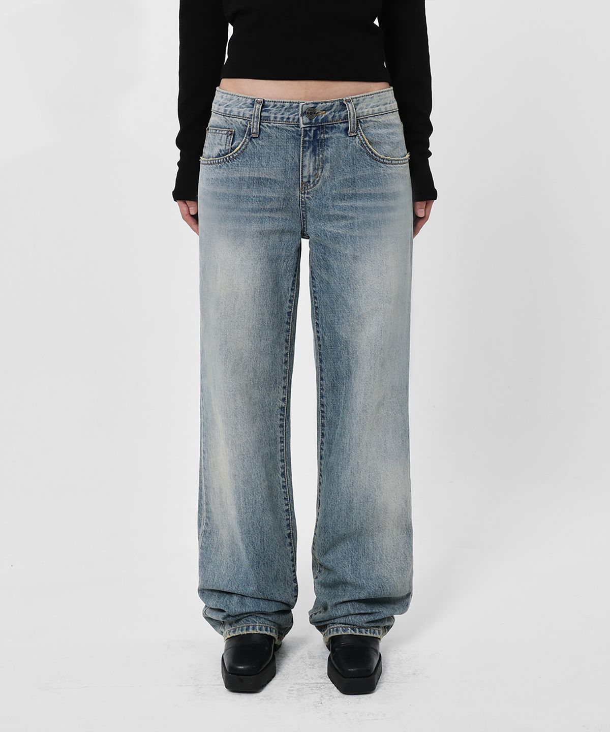 샌드릭(SANDRIC) LINE.02 basic straight denim_light blue