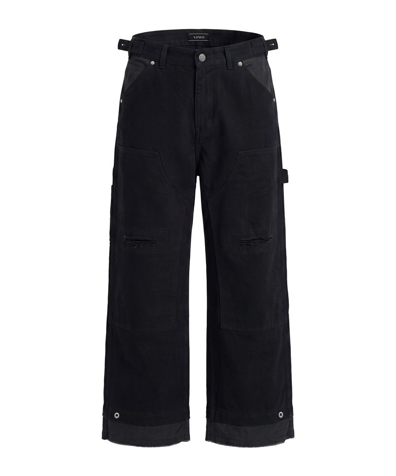 Double Hem Carpenter Pants Black