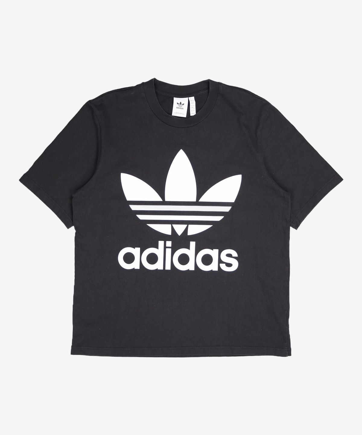 아디다스(ADIDAS) 오버사이즈 트레포일 티셔츠 - 블랙 / CW1211 XXXL