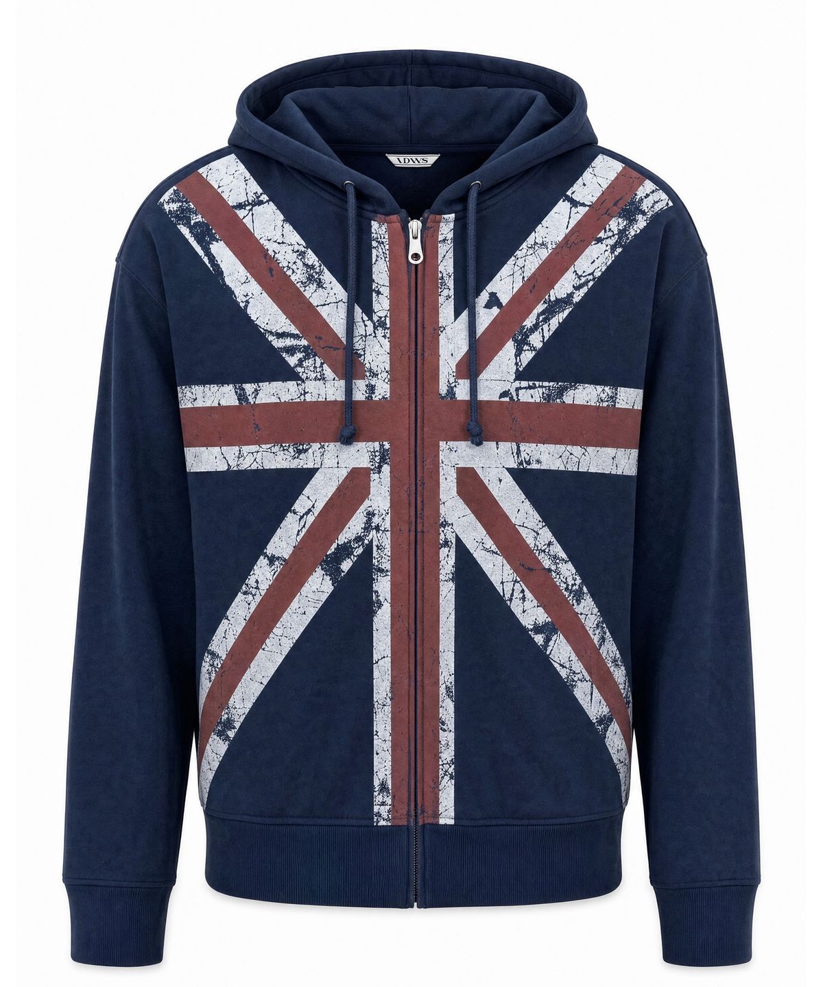 아이돈워너셀(IDWS) Union Crop Hoodie Zip Up Navy