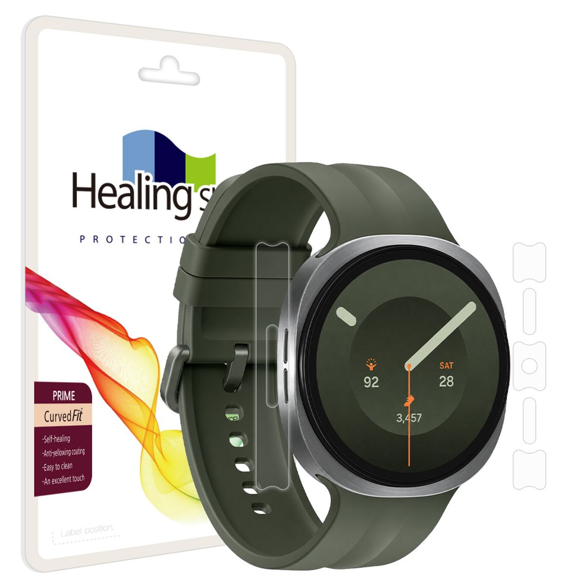 힐링쉴드(HEALINGSHIELD) 갤럭시워치9 44mm 프라임 고광택 측면테두리필름 2매