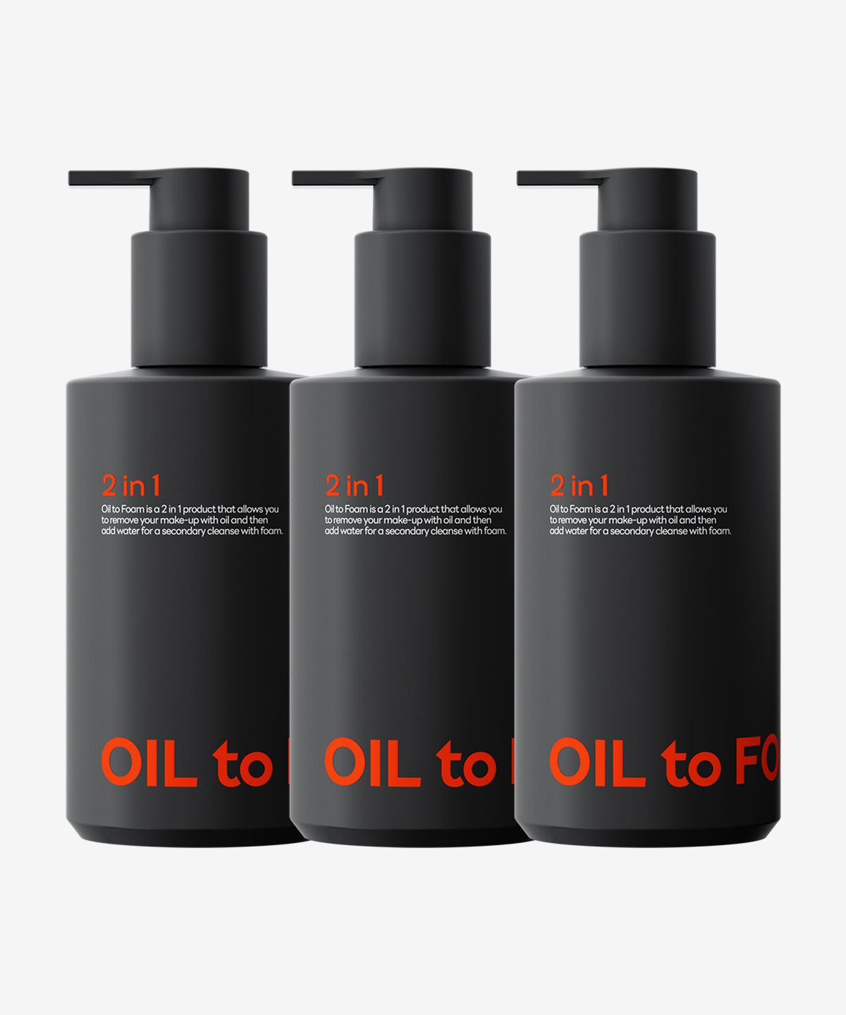 자민경(JAMINKYUNG) 원스텝 투인원 오일 투 폼 200ml 블랙 (3개)