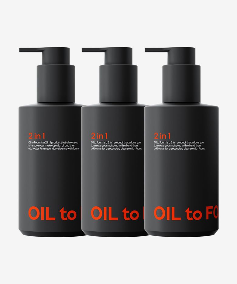 원스텝 투인원 오일 투 폼 200ml 블랙 (3개)