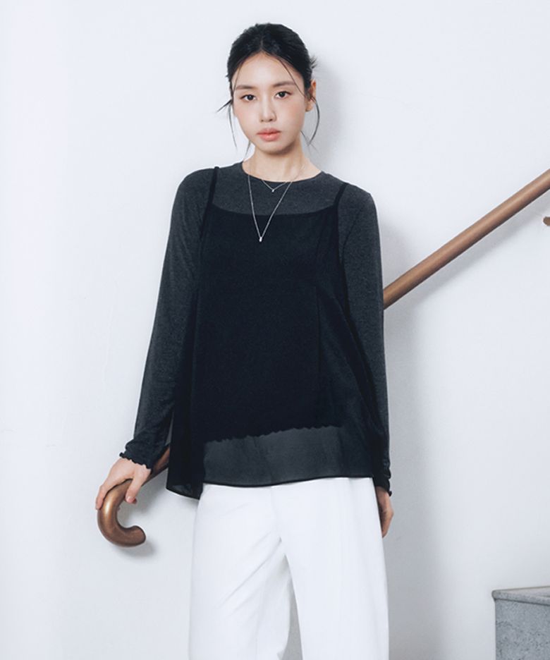 [2PACK] 26FW 쉬폰 뷔스티에
