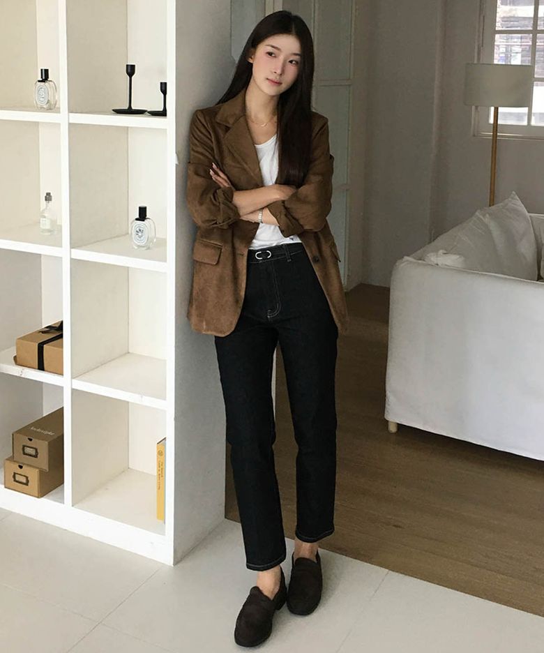 [디오브르by셀렙샵] 26FW 텐션 사브리나 스트레이트 데님+벨트