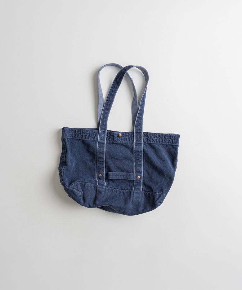 DYED CANVAS TOTE BAG blue
