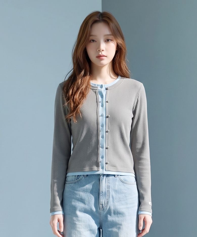 여성 포인텔 레이어드 가디건_165(10580-131-609-69)