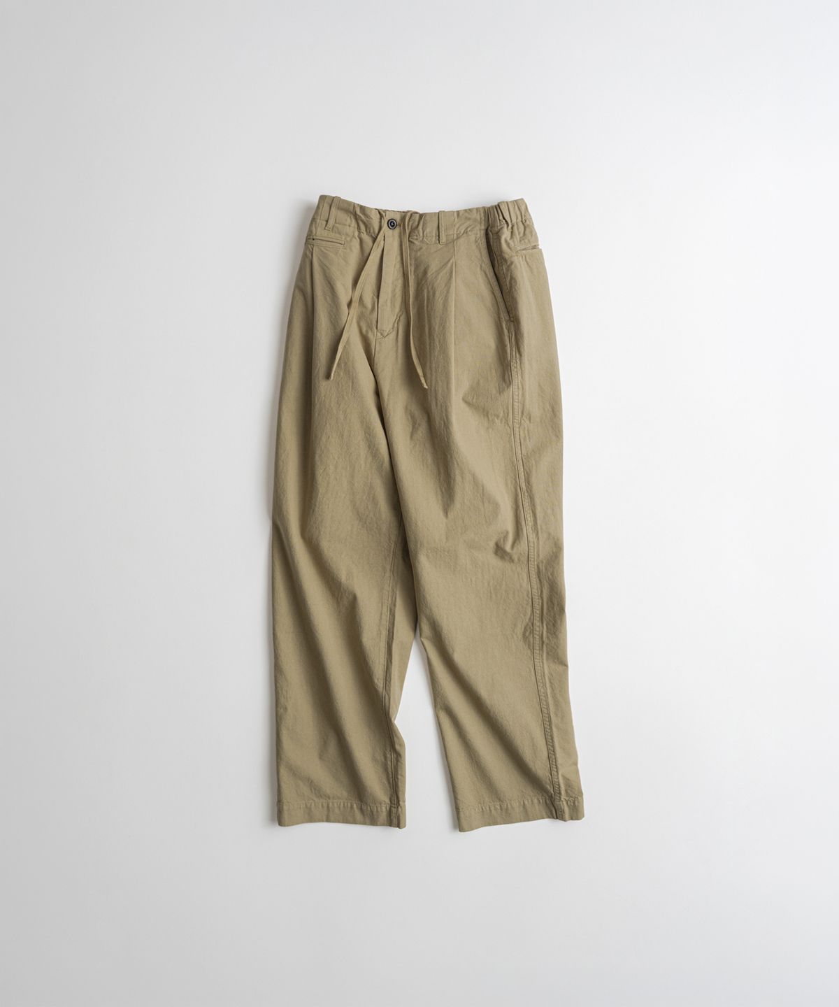 비헤비어(BEHEAVYER) DYED C/L EASY TROUSERS khaki