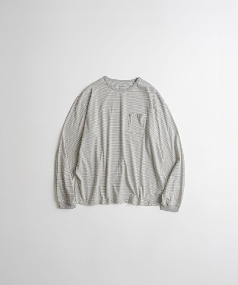 BORDER L/S SHIRTS oatmeal/grey