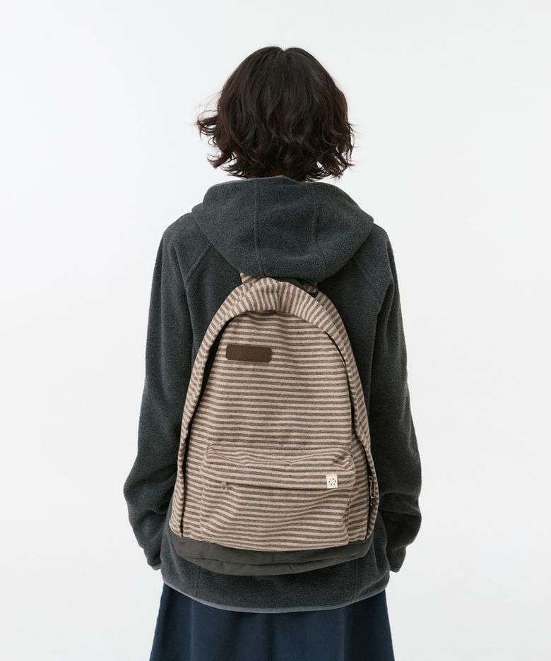 JERSEY STRIPE BACKPACK, BROWN