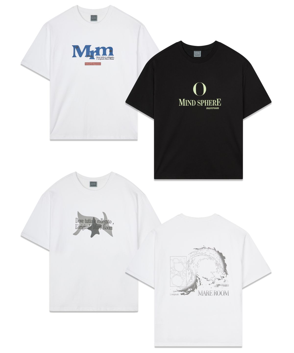 마레룸(MAREROOM) [2PACK] 마레룸 아카이브 그래픽 티셔츠 (4TYPE)