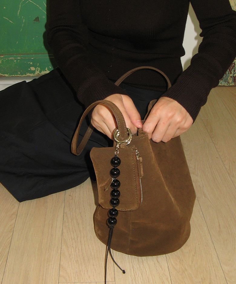 0016 Soft Bucket Bag_Khaki Brown