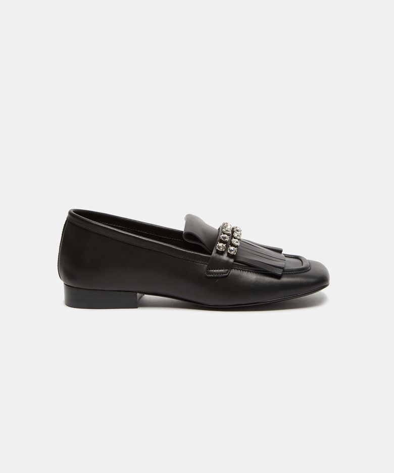 Tassel Crystal Loafer(black)_DG1DA26512BLK