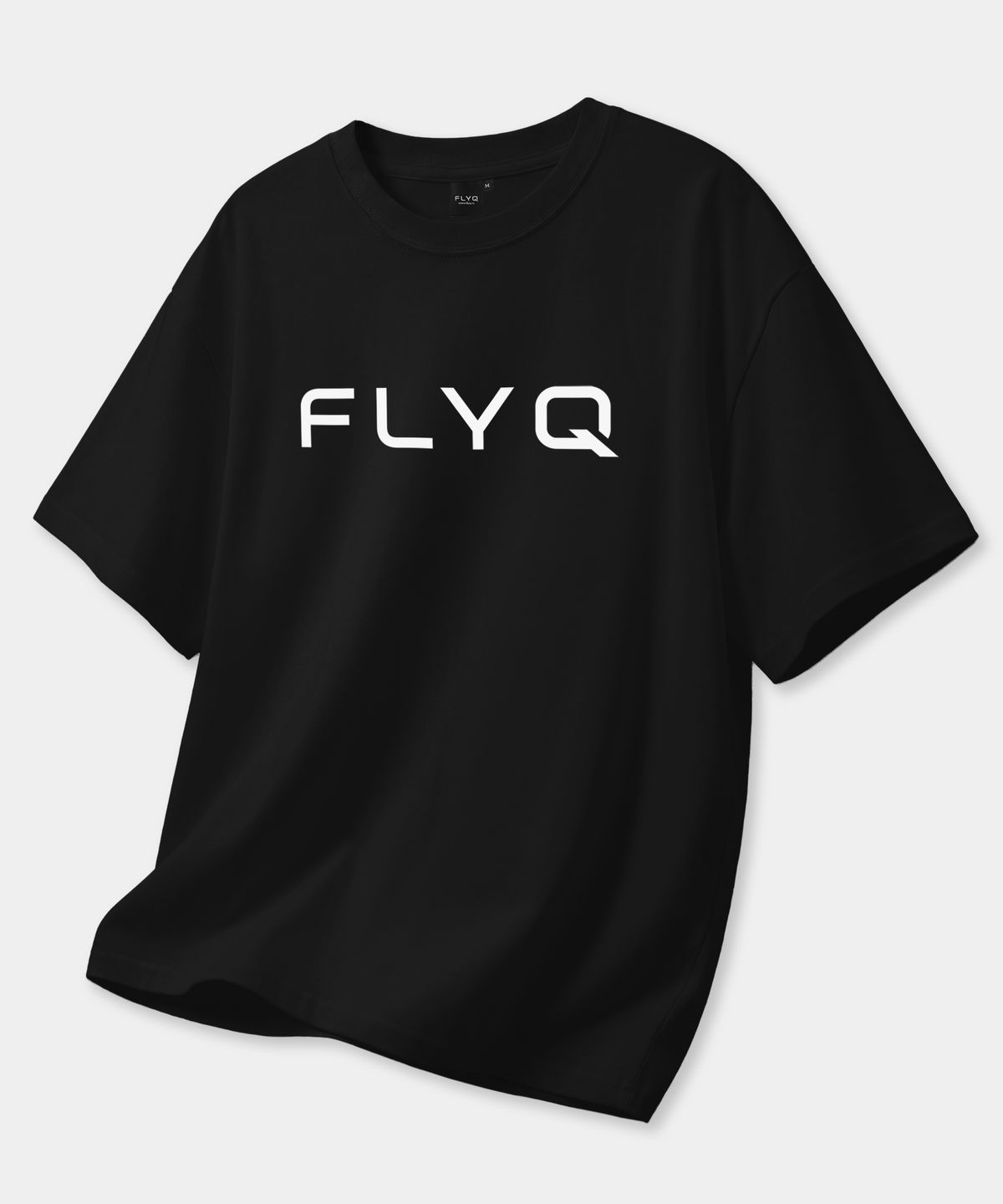 플라이크(FLYQ) 로고 나염 반팔 티셔츠 / BLACK