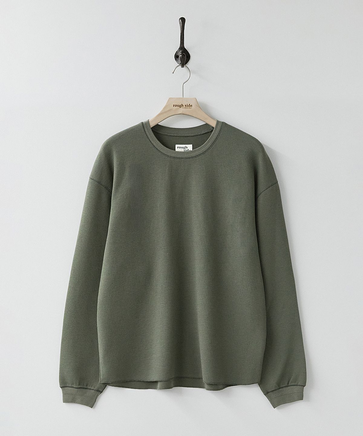 러프사이드(ROUGHSIDE) Waffle Long Sleeve Olive