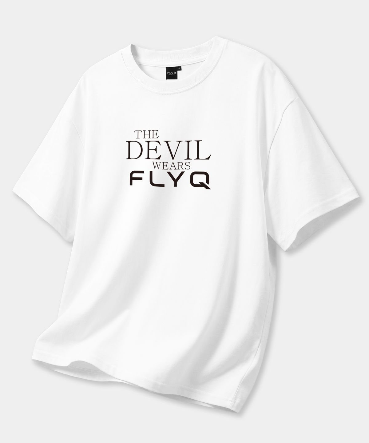 플라이크(FLYQ) 데빌 나염 반팔 티셔츠 / WHITE