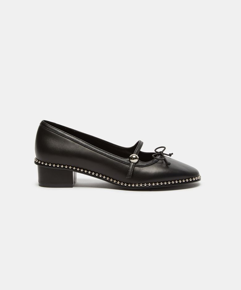 Studded ribbon pumps(black)_DG1DA26504BLK