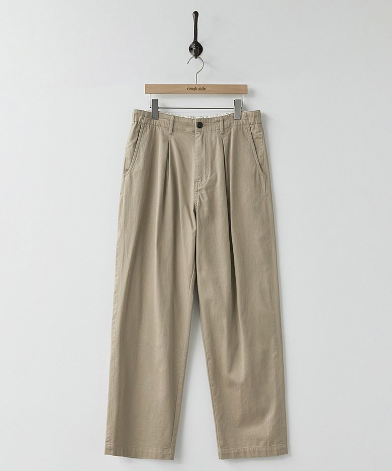 Box Pleat Pants Beige