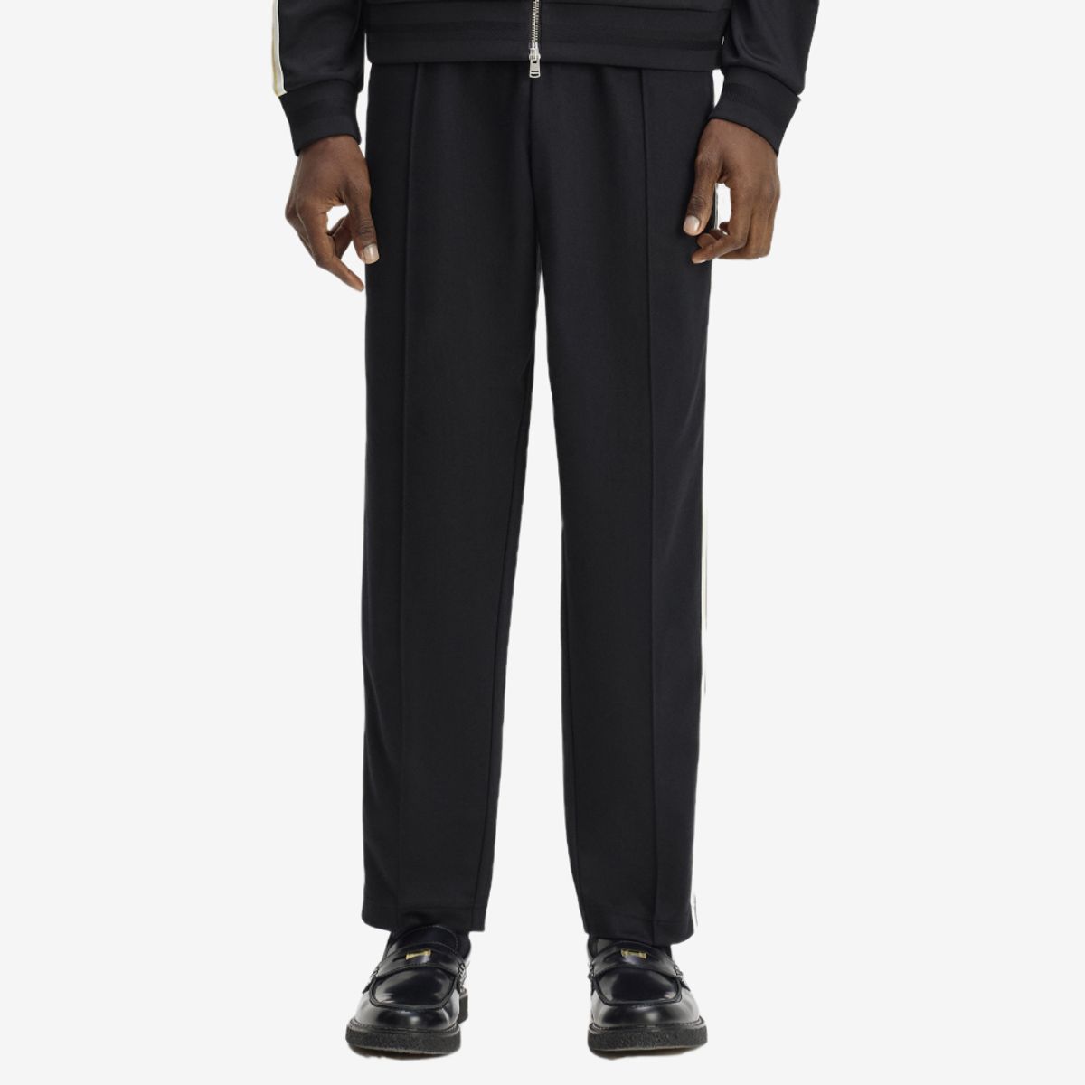 프레드페리(FRED PERRY) [Sharp] 니트 테잎 트랙 팬츠 - 블랙 AFPM2G33304-102