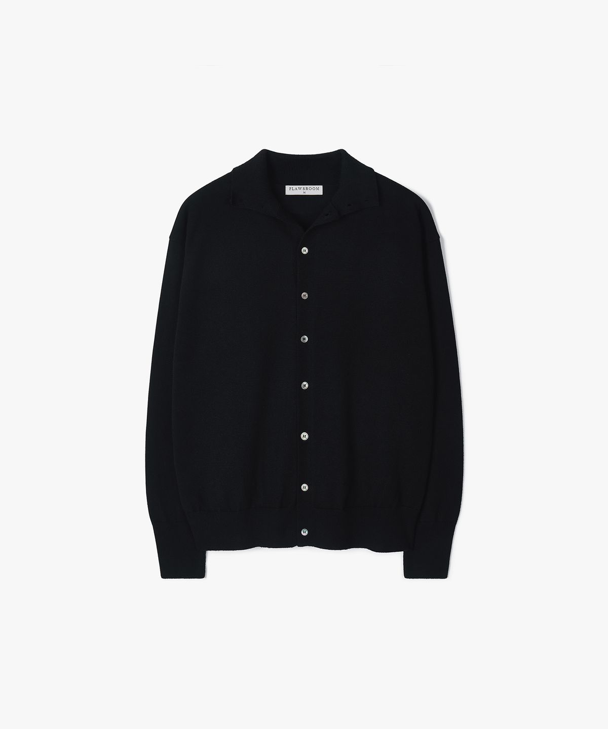 플로즈룸(FLAWSROOM) High Neck Soft Cardigan BLACK