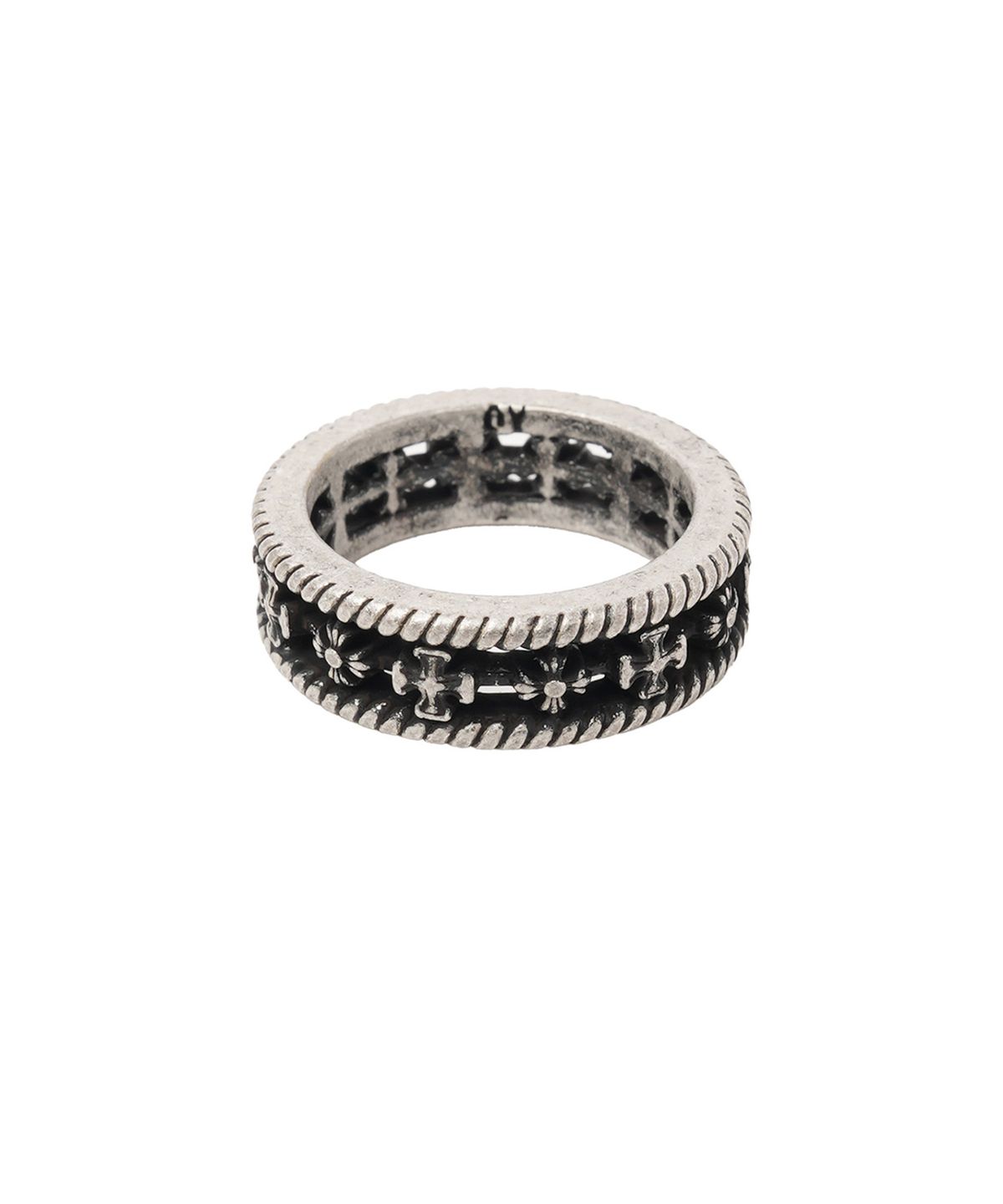 오픈야드(오와이)(OPENYARD(OY)) CROSS ORNAMENT RING - SILVER
